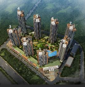 德瑞花園8棟俯瞰效果圖