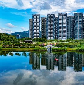 仁恒濱海灣水面倒影實景
